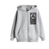 Sweat zippé à capuche junior en french terry imprimé poitrine Liam