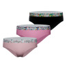 Lot  3 culottes fille en coton uni et ceinture imprimée