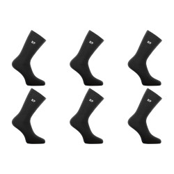 Lot de 6 paires de tennis homme uni logo noir 120 aiguilles Spugna