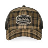 Casquette baseball avec filet imprimé carreaux et écusson Carreaux 08