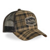 Casquette baseball avec filet imprimé carreaux et écusson Carreaux 08