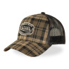 Casquette baseball avec filet imprimé carreaux et écusson Carreaux 08