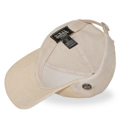 Casquette baseball premium filet en velours côtelé et patch LOFB48
