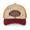 Casquette baseball imprimée devant avec filet et écusson Tag