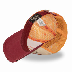 Casquette baseball imprimée devant avec filet et écusson Tag