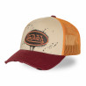 Casquette baseball imprimée devant avec filet et écusson Tag