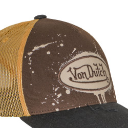 Casquette baseball imprimée devant avec filet et écusson Tag