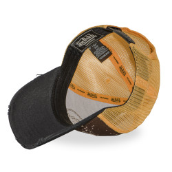 Casquette baseball imprimée devant avec filet et écusson Tag