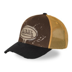 Casquette baseball imprimée devant avec filet et écusson Tag