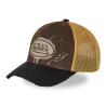 Casquette baseball imprimée devant avec filet et écusson Tag