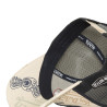 Casquette trucker imprimée avec filet et effet usé avec écusson Cafe