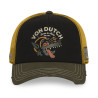 Casquette trucker filet effet usé avec print Crew Wolfy