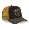 Casquette trucker filet effet usé avec print Crew Wolfy