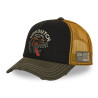 Casquette trucker filet effet usé avec print Crew Wolfy