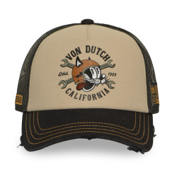 Casquette trucker filet effet usé avec print Crew Catlifornia