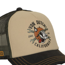 Casquette trucker filet effet usé avec print Crew Catlifornia