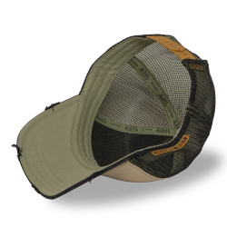 Casquette trucker filet effet usé avec print Crew Catlifornia