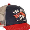 Casquette trucker filet effet usé avec print Crew Skull