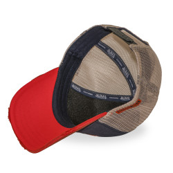 Casquette trucker filet effet usé avec print Crew Skull