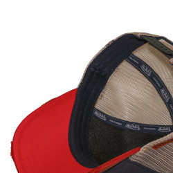 Casquette trucker filet effet usé avec print Crew Skull