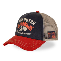 Casquette trucker filet effet usé avec print Crew Skull