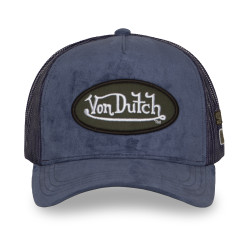 Casquette trucker en suédine avec filet et écusson fourrure Fur