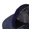 Casquette trucker en suédine avec filet et écusson fourrure Fur