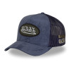 Casquette trucker en suédine avec filet et écusson fourrure Fur