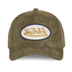Casquette trucker en suédine avec filet et écusson fourrure Fur