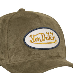 Casquette trucker en suédine avec filet et écusson fourrure Fur