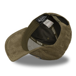 Casquette trucker en suédine avec filet et écusson fourrure Fur