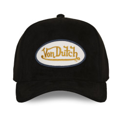 Casquette trucker en suédine avec filet et écusson fourrure Fur