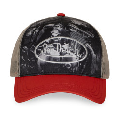 Casquette trucker imprimée en sublimation avec filet et écusson Subli