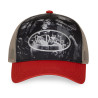 Casquette trucker imprimée en sublimation avec filet et écusson Subli