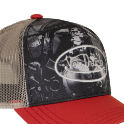 Casquette trucker imprimée en sublimation avec filet et écusson Subli
