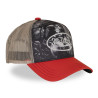 Casquette trucker imprimée en sublimation avec filet et écusson Subli