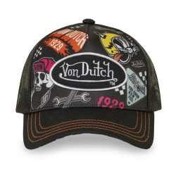 Casquette trucker imprimée en sublimation avec filet et écusson Subli