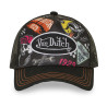Casquette trucker imprimée en sublimation avec filet et écusson Subli