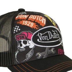 Casquette trucker imprimée en sublimation avec filet et écusson Subli