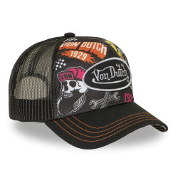 Casquette trucker imprimée en sublimation avec filet et écusson Subli