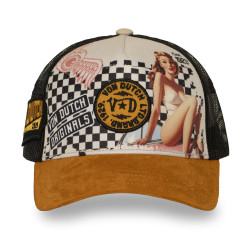 Casquette trucker imprimée en sublimation avec filet et écusson Subli