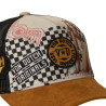 Casquette trucker imprimée en sublimation avec filet et écusson Subli