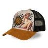 Casquette trucker imprimée en sublimation avec filet et écusson Subli