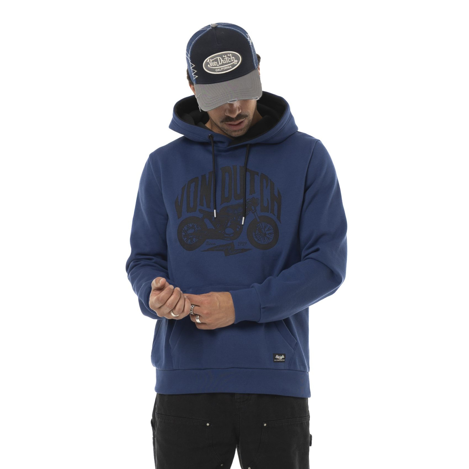 Sweat homme à capuche en molleton 320gr et print devant Spririt