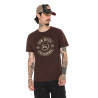 T-shirt col rond en coton homme avec Logo Log8 Marron