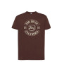 T-shirt col rond en coton homme avec Logo Log8 Marron
