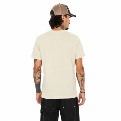 T-shirt col rond en coton homme avec Logo Log8 Crème