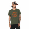 T-shirt col rond en coton homme avec Logo Log8 Kaki