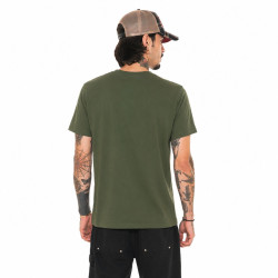 T-shirt col rond en coton homme avec Logo Log8 Kaki