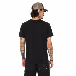 T-shirt col rond en coton homme avec Logo Log8 Noir